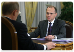 Sergei Kiriyenko, general director of Rosatom, Russia’s state nuclear corporation, meeting with Prime Minister Vladimir Putin|9 december, 2009|12:51