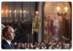 Vladimir Putin attended the enthronement of Patriarch Kirill of Moscow and All Russia, the 16th leader of the Russian Orthodox Church|1 february, 2009|15:50