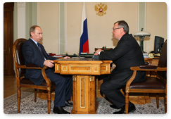 Prime Minister Vladimir Putin had a working meeting with VTB Bank Chairman Andrei Kostin