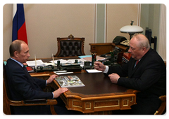 Vladimir Putin meeting with Sverdlovsk Governor Eduard Rossel|10 february, 2009|16:00