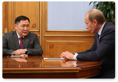 Prime Minister Vladimir Putin met with the Head of the Government of the Republic of Tuva, Sholban Kara-ool