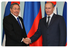 Prime Minister Vladimir Putin held negotiations with Raul Castro, President of the Cuban Council of State and President of the Council of Ministers of Cuba|2 february, 2009|14:00