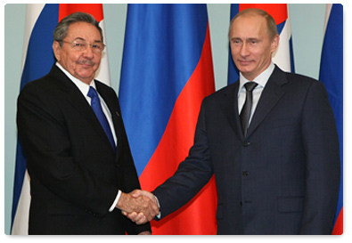 Prime Minister Vladimir Putin held negotiations with Raul Castro, President of the Cuban Council of State and President of the Council of Ministers of Cuba