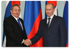 Prime Minister Vladimir Putin held negotiations with Raul Castro, President of the Cuban Council of State and President of the Council of Ministers of Cuba