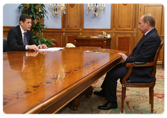 Prime Minister Vladimir Putin meeting with Deputy Prime Minister Alexander Zhukov|20 february, 2009|12:00