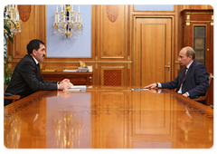 Prime Minister Vladimir Putin meeting with President of the Republic of Ingushetia Yunus-Bek Yevkurov|20 february, 2009|13:00