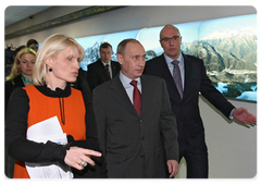 Prime Minister Vladimir Putin visited the Joint Information Centre Sochi-2014 at 4 Zubovsky Boulevard in Moscow|24 february, 2009|14:00