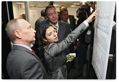 Vladimir Putin visited the Russia Today television company