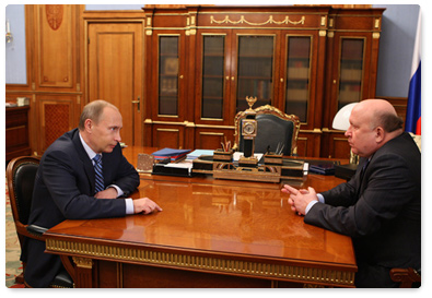 Russian Prime Minister Vladimir Putin held a meeting with Governor of the Nizhny Novgorod Region Valery Shantsev