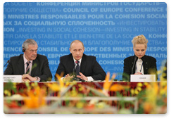 Prime Minister Vladimir Putin addressed the Council of Europe Conference of Ministers Responsible for Social Cohesion