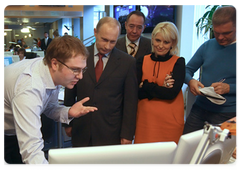 Vladimir Putin visiting RIA Novosti news agency|24 february, 2009|13:00