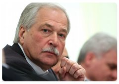 Speaker of the State Duma of the Russian Federation Boris Gryzlov at the meeting with the leaders of the United Russia Party|27 february, 2009|14:00