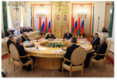 Prime Minister Vladimir Putin participated in a meeting of the Supreme State Council of the Union State of Russia and Belarus
