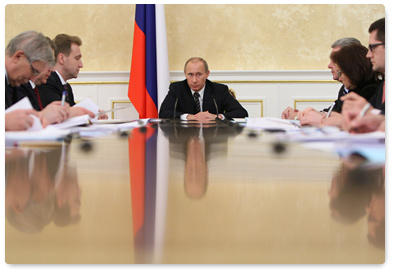 Prime Minister Vladimir Putin chaired a meeting on economic issues