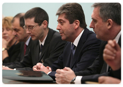 Bulgarian President Georgi Parvanov during a meeting with Prime Minister Vladimir Putin|5 february, 2009|17:00