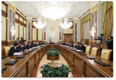 Prime Minister Vladimir Putin chaired the Government meeting