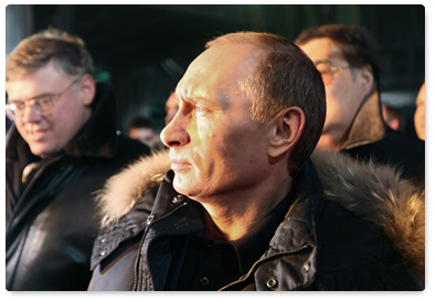 В.В.Путин посетил Западно-Сибирский металлургический комбинат