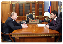 Prime Minister Vladimir Putin met with Igor Shchegolev, Minister of Telecommunications and Mass Communications|13 march, 2009|12:00