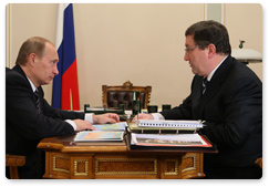 Prime Minister Vladimir Putin met with Tambov Region Governor Oleg Betin