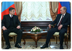 Prime Minister Vladimir Putin held talks with Mongolian Prime Minister Sanjaagiin Bayar|17 march, 2009|16:00