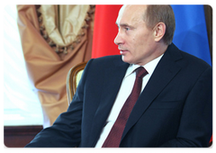 Prime Minister Vladimir Putin held talks with Mongolian Prime Minister Sanjaagiin Bayar|17 march, 2009|16:00