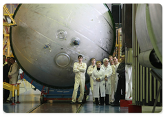 Prime Minister Vladimir Putin visited the Khrunichev State Research and Production Space Centre in Moscow|18 march, 2009|17:13