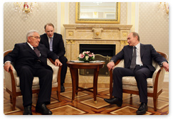 Prime Minister Vladimir Putin met with 56th United States Secretary of State Henry Kissinger