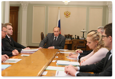 Prime Minister Vladimir Putin chaired a meeting on economic issues