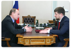 Prime Minister Vladimir Putin met with Chechen President Ramzan Kadyrov