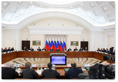 Prime Minister Vladimir Putin attended a meeting of the Presidential Council of Physical Fitness and Sports