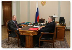 Prime Minister Vladimir Putin met with Deputy Speaker of the State Duma, leader of the Liberal Democratic Party Vladimir Zhirinovsky