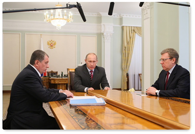 Vladimir Putin had a working meeting with Alexei Kudrin and Igor Sechin