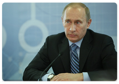 Prime Minister Vladimir Putin conducting a conference on upgrading a system of training for specialists on demand, during his visit to the Moscow Physics and Technology Institute in the city of Dolgoprudny|3 march, 2009|15:00