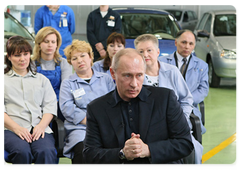Председатель Правительства РФ Владимир Путин встретился с работниками предприятия «АВТОВАЗ»|30 марта, 2009|14:29