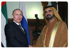 Prime Minister Vladimir Putin meets Mohammed Al Maktoum, the Prime Minister of the United Arab Emirates|31 march, 2009|15:06