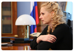 Tatiana Golikova at a meeting with Prime Minister Vladimir Putin|31 march, 2009|14:29