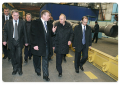 Prime Minister Vladimir Putin visiting the ZiO-Podolsk Machine-Building Plant in Moscow Region|4 march, 2009|14:00