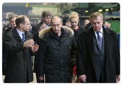 Prime Minister Vladimir Putin visiting the ZiO-Podolsk Machine-Building Plant in Moscow Region|4 march, 2009|14:00