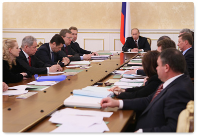 Prime Minister Vladimir Putin chaired a meeting of the Government Presidium