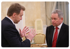 First Deputy Prime Minister Igor Shuvalov and Regional Development Minister Viktor Basargin at a meeting of the Government Presidium|5 march, 2009|17:00