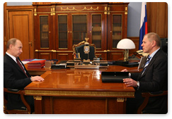 Prime Minister Vladimir Putin met with Head of the Federal Agency for Fisheries Andrei Krainy