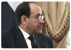 Iraqi Prime Minister Nouri al-Maliki during the talks with Prime Minister Vladimir Putin|10 april, 2009|13:37