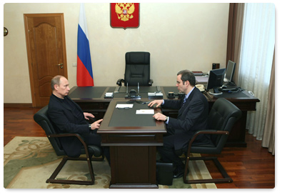 Prime Minister Vladimir Putin had a meeting with Tver Region Governor Dmitry Zelenin