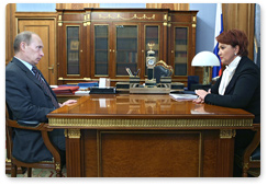 Prime Minister Vladimir Putin held a meeting with Agriculture Minister Yelena Skrynnik