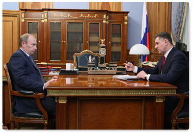 Vladimir Putin met with Udmurt President Alexander Volkov