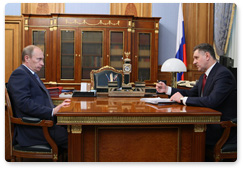 Vladimir Putin met with Udmurt President Alexander Volkov