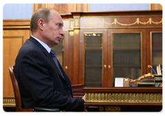 Vladimir Putin meeting with Udmurt President Alexander Volkov|20 april, 2009|17:09