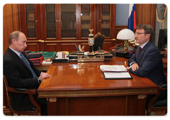 Prime Minister Vladimir Putin meeting with Sberbank President and Chairman of the Board German Gref|21 april, 2009|15:10