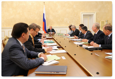 Vladimir Putin conducted a meeting on economic issues