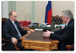 Prime Minister Vladimir Putin met with President of the Republic of Buryatia Vyacheslav Nagovitsyn